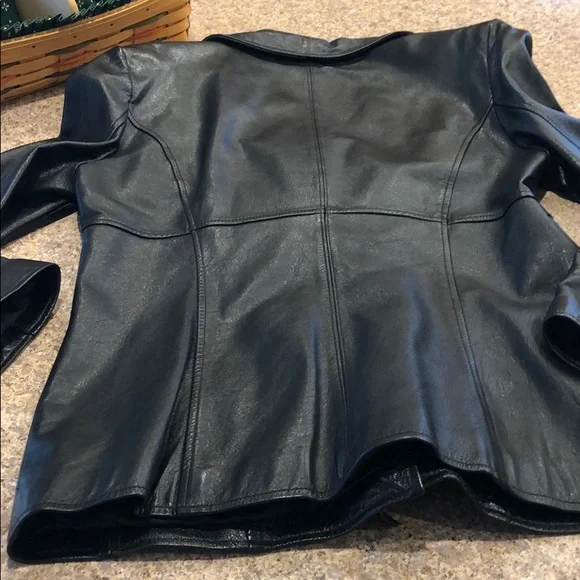 Wilsons Maxima Leather Jacket Coat Black Size Medium - Picture 12 of 17